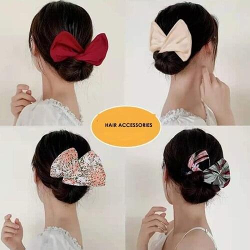 Fashion Deft Bun Hair Bands Women Summer Knotted Wire Headband Print Hairpin Braiding Braider Maker Tool DIY Hair Accessories