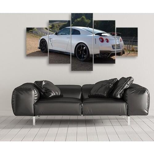 Wall Art Canvas Painting HD Print Artwork classic Sports car 5 Pieces Nissan Skyline GTR Car Pictures Bedside Home Decor Posters