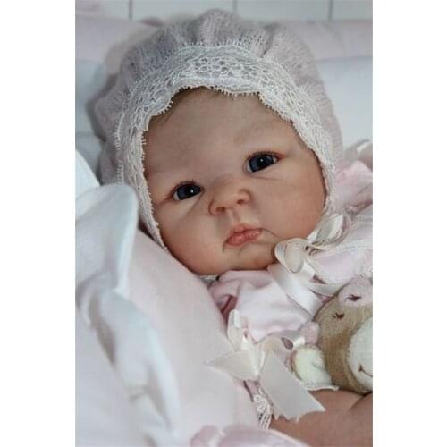 Clearance Sale 20inch reborndoll kit Paris lifelike real touch unfished doll parts DIY fresh color