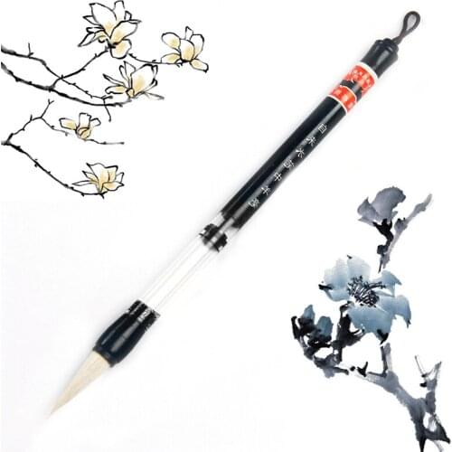 Adjustable Piston Water Writing Brush Pen Chinese Calligraphy Beginner Woolen and Wool Hair Pen C26