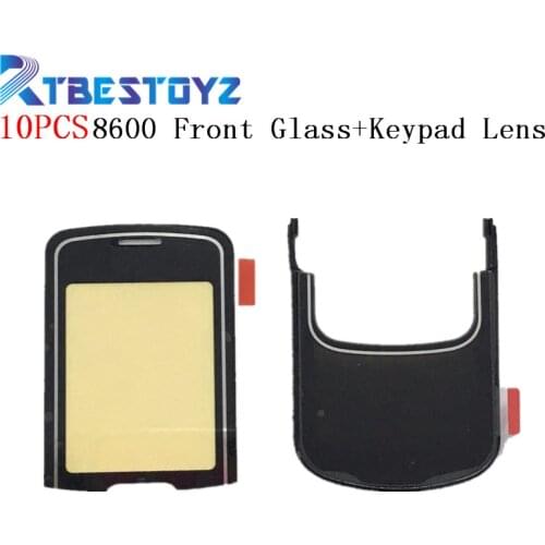 RTBESTOYZ 10PCS/Lot New LCD Front Glass Screen Lens & Keypad Lens Panel Set For Nokia 8600 Luna