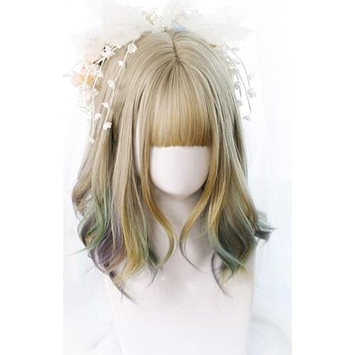 LANLAN wig female long hair long curly hair wool volume fluffy natural water ripple temperament wig