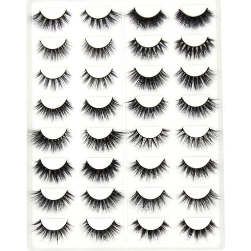 SOQOZ 16/7 Pairs False Eyelashes 3D Mink Eyelashes Handmade Fluffy Eye Lashes Real Mink Lashes Makeup Thick Fake Eyelashes