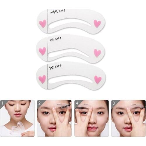 3 Pcs Eyebrow Stencils Brow Painted Model Drawing Guide Styling Brow Shaping Makeup Beauty Thrush Tool