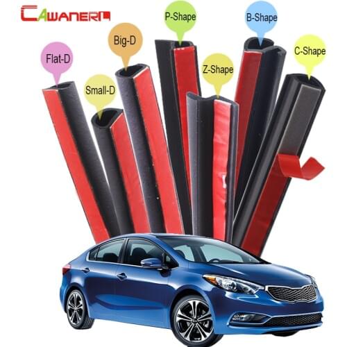 Cawanerl Car Four Door Hood Trunk Sealing Seal Strip Kit Seal Edge Trim Rubber Weatherstrip For Kia Forte K2 K3 K3S K4