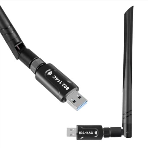 USB 3.0 WiFi Wireless Network Card 2.4G Dual Frequency USB3.0 WiFi Adapter Receiver Antenna Dongle for Windows XP/Vista/7/8/10