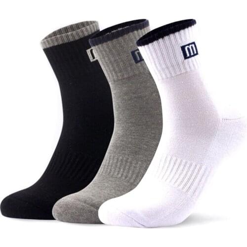 3 Pairs Spring Autumn Bike Socks Outdoor Breathable Cycling Socks Badminton Football Basketball Walking Running Sports Socks