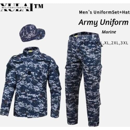 Navy Camouflage Uniform Digital Marine Camouflage Military Uniforms Tactical Uniform Marine Digital Army Combat Uniform