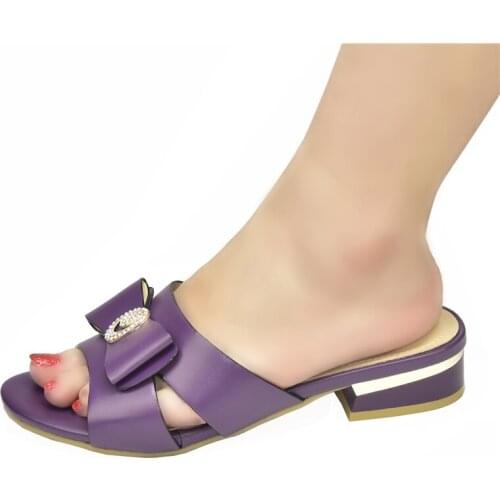 New Arrival Shoes for Wedding Women Italian Party Pumps Decorated with Rhinestone Slip on Open Toe Pumps Size 43 Women Shoes