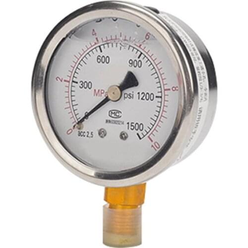 0-60MPa Radial Iron Manometer High Accuracy Air Oil Water Hydraulic Pressure