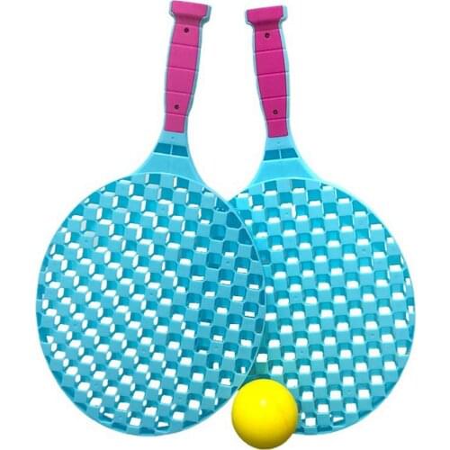 1 Set Children Tennis Racket Interactive Two-Color Durable Outdoor Sports Toy Parent-child Interactive Racket Games