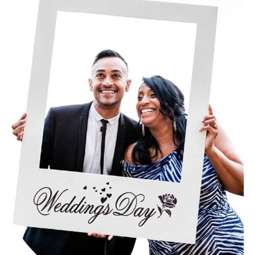 1PCS Wedding Photo Frame Photo Props Creative Photo Booth Wedding Favors DIY Anniversary/Wedding Party Decoration
