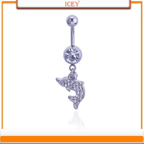 Trading belly navel ring dolphin belly navel ring Pisces belly navel ring buckle Yiwu