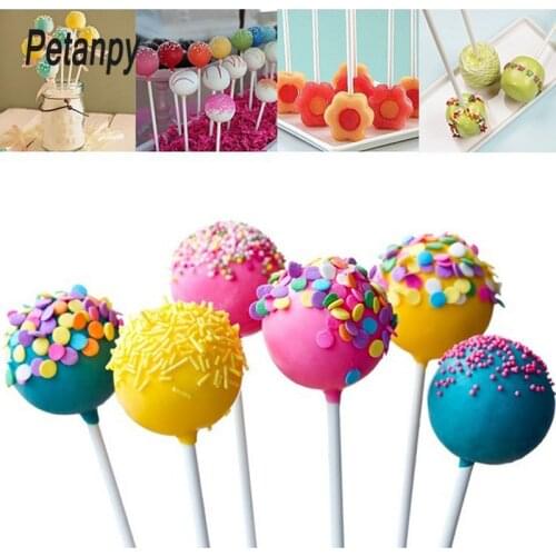 100/200/300pcs 10cm Lollipop Stick Food-Grade Plastic Pop Sucker Sticks Cake Pop Sticks For Lollypop Candy Chocolate Sugar Pole