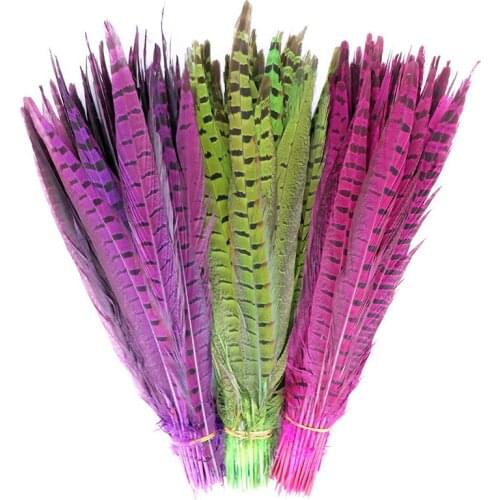 100Pcs/Lot Female Pheasant Tail Feathers 25-30CM/10-12" Natural Pheasant Feathers for Crafts Wedding Feathers Decoration Plumas