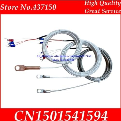 3PCS/lot 1M Cold End Surface SMD Nose Probe PT100 Temperature Sensor Temperature Probe round Hole PT1000 fix Temperature