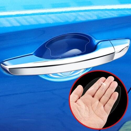5Pcs TPU Car door handle stickers protector film for Volkswagen Golf 4 5 6 Passat B5 B6 B7 seat leon ibiza volvo xc60