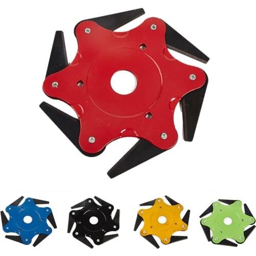 6 Blades Cutter Head Grass Trimmer Brush Weed Brush Cutting Head Garden Power Tool Accessories for Lawn Mower