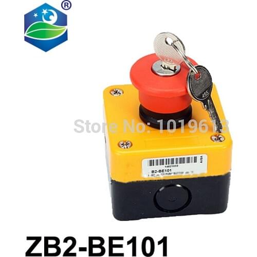 660V Red Sign Emergency Stop Push Button Switch & Key