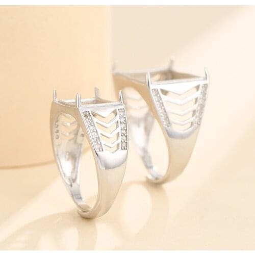 925 STERLING SILVER Semi Mount Bases Blanks base blank Pad ring Setting jewelry findings diy A5841