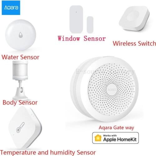 AQARA Smart Home Kits Gateway Hub Door Window Sensor Human Body Wireless Switch Humidity Water Sensor For Apple Homekit