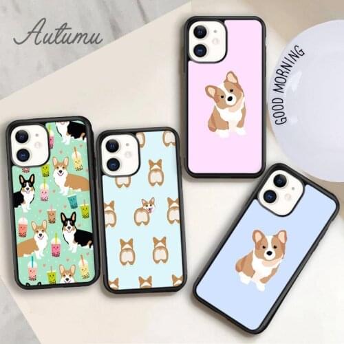 Corgi Phone Case for iPhone 11 12 Pro Max mini X XR XS SE 2020 5 6S 7 8 Plus Samsung Galaxy S8 S9 S10 Cover shell