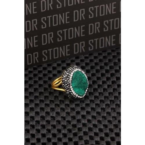 Dr Stone Natural Stone Women 'S Quartz Stone Gold Plated Ring X20AR511 372884481