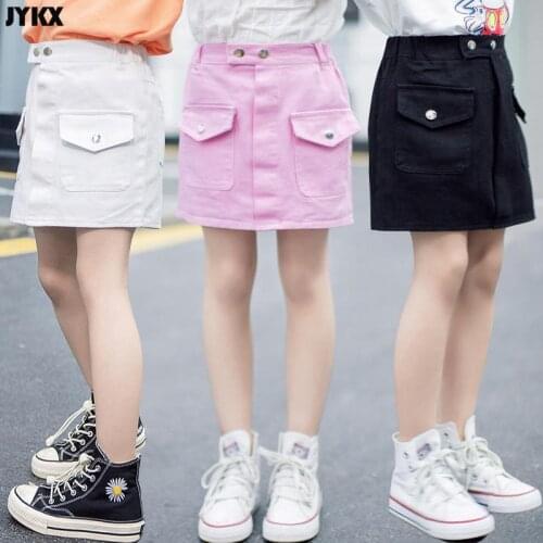 Girls' Half-length Denim Skirt 2020 Summer Elementary School Childrens All-match Schoolbag Skirt