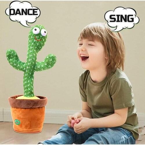 Talking Dancing Cactus Toy Luminous Recording Learning To Speak Twisting Plush Toy Cactus Plush Toy Electric Singing 120 Songs