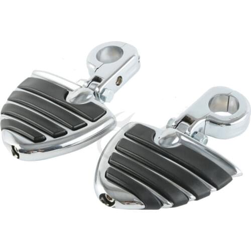 Chrome Wing Style Foot Pegs Male Mount For Harley H-D Touring Road Glide King