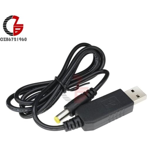 USB to DC Power Cable USB to 5.5x2.1mm DC Plug Jack 5V to 9V 12V DC-DC Step Up Booster Power Converter Inverter Cable