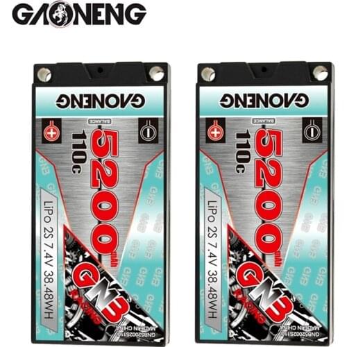 GAONENG GNB 7.4v 5200mAh 110C/220C LiPo Battery For Remote Control Car Racing Spare Parts With Shell Upgrade LiHV 2S Battery