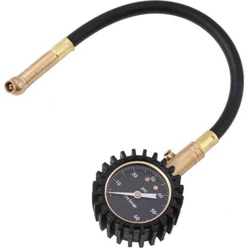 Heavy Duty Tire Air Pressure Gauge 0-6100 PSI Large 2" Easy Read Solid Brass Material Tire Air Pressure Measurement Tools
