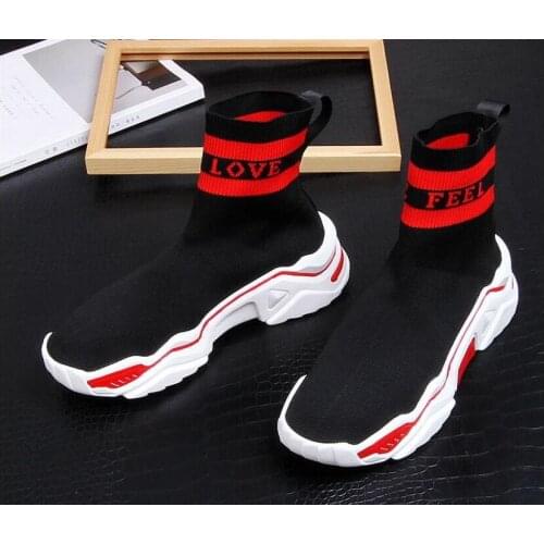 2020 Designer Socks shoes fashion men sneakers speed trainer black white glitter mens trainers casual shoe Runner heavy sole