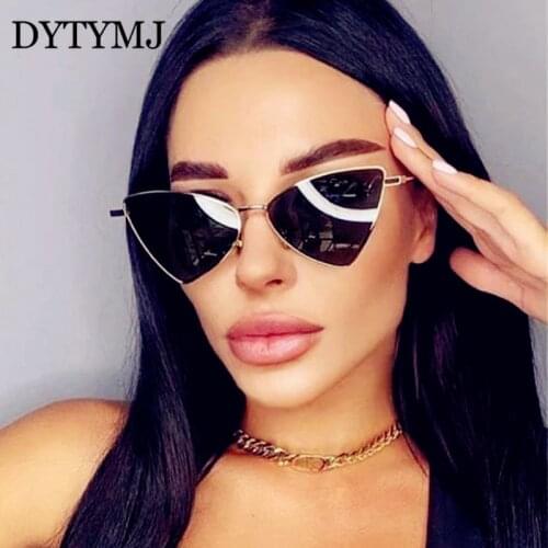 DYTYMJ 2021 Vintage Cateye Sunglasses Women Luxury Brand Glasses For Women Retro Eyeglasses Women Small Oculos De Sol Feminino