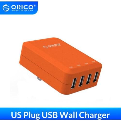 ORICO 4 Port USB Smart Charger Wall Charger Folding Plug Design For Phone/Pad US Plug