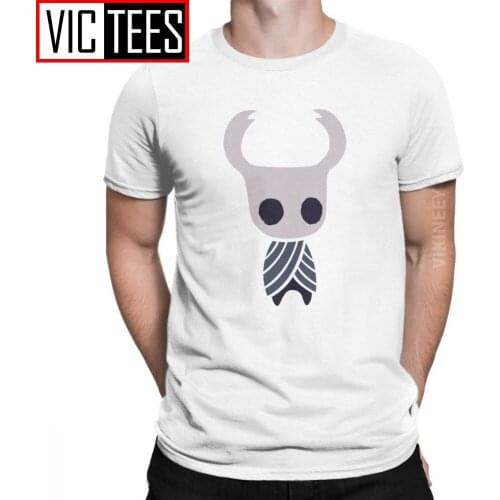 Hollow Knight Mens T Shirt Skull Video Game Novelty Crewneck T-Shirt 100 Percent Cotton Oversized Camisas Hombre