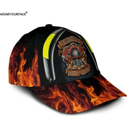 Fire Fighter Fist In Last Out 3D All Over Printed Snapback Hat Men Women Adult Hip Hop Headwear Outdoor Sun Visor Baseball Cap