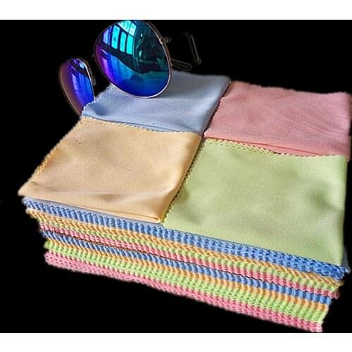 10 Pieces Of Microfiber Cleaning Glasses Cloth Wipe Mobile Phone Screen Dustproof Glasses Cloth 14.5 * 17.5cm Customizable Logo