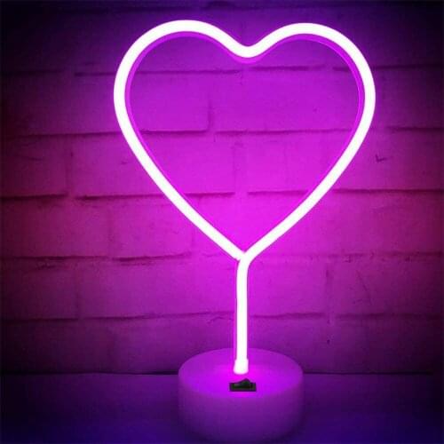 Led Neon Sign Art Decorative Lights Table Decoration Neon Lamp with Base for Home Kids Bedroom Unique Gift for Any Occasion