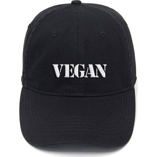 Lyprerazy Vegetarian Vegan Vintage Washed Cotton Adjustable Men Women Unisex Hip Hop Cool Flock Printing Baseball Cap