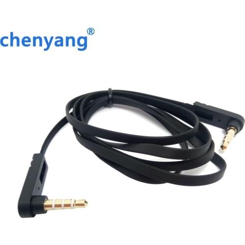 1M 3.5mm 1/8" Stecker TRRS Rechter Audio Aux Auxiliary flat Cable Audio 90 Degree Angled