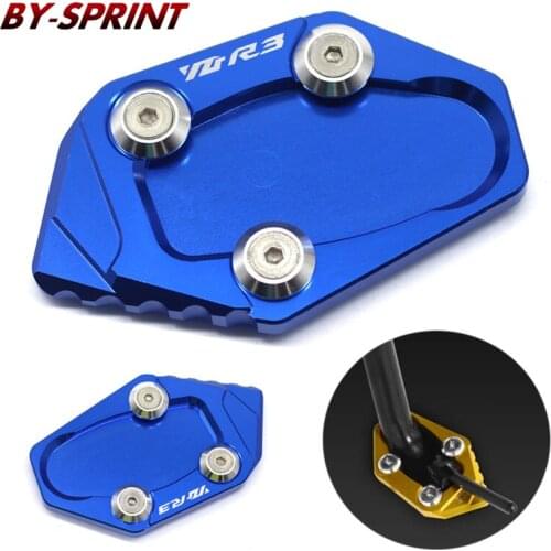 For YAMAHA YZF-R3 R3 yzf-r3 2014-2020 Motorcycle CNC High quality Foot Side Stand Pad Enlargement Plate Kickstand Extension