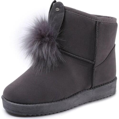 Snow Boots Women Winter Warm Cotton Shoes Girl Velvet Plush Ankle Bootie Anti-SKid Fashion Walking Sneakers Zapatos De Mujer