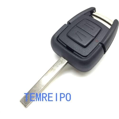 10pcs/lot 2 Button Replacement Remote Key Shell fit for Opel Vauxhall Vectra Astra Zafira Replace Case with uncut blade