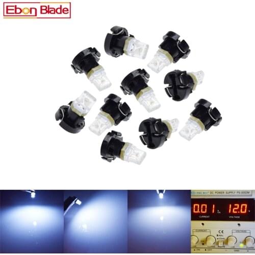 10 X T3 1 SMD1 LED Wedge Gauges Diameter 8mm Bulb Auto Car Instrument Lamp Dashboard Indicator Light White