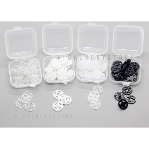 7/10/13/15/18/21mm Invisible Small Plastic Snap Buttons Fasteners Press Button Stud For Clothes Mini Accessories Wholesale