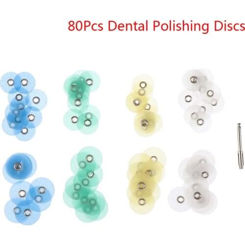80pcs Finishing Dental Discs Dental Polishing Strips Mandrel Set Resin Filling Material Dentist Tools Dental Supplies