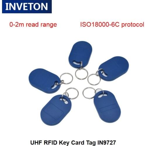Key tag sample 860-960mhz uhf rfid key card tag waterproof access control with Alien h3 chip for personnel/vehicle management