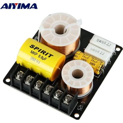 AIYIMA 100W Crossover 2 Way Tweeter Bass Audio Sound Amplifier Speaker Frequency Divider Filter Home Theater 2 Way Crossover